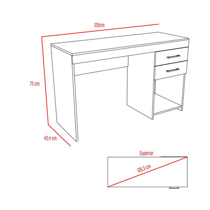 Escritorio Dos Cajones, FM Furniture 061B, Wengue