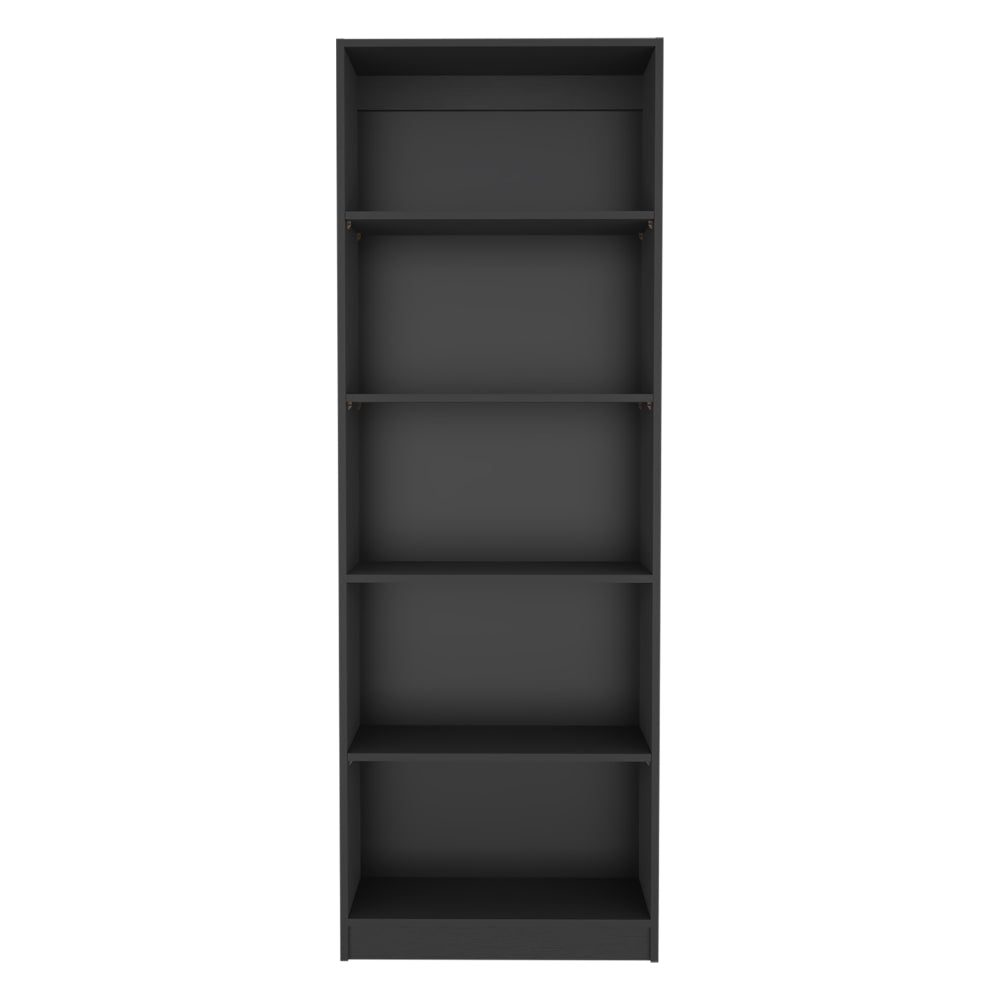 Biblioteca Estante 19, Con Cinco Repisas Melamina, FM Furniture Negro