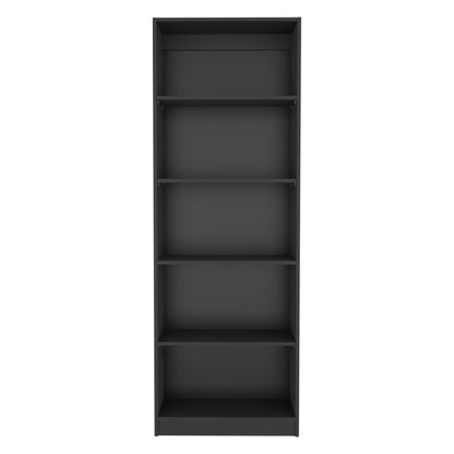 Biblioteca Estante 19, Con Cinco Repisas Melamina, FM Furniture Negro