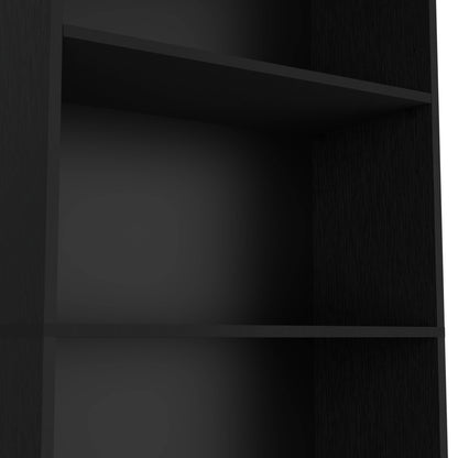 Biblioteca Estante 19, Con Cinco Repisas Melamina, FM Furniture Negro
