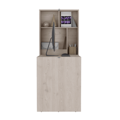 Escritorio Plegable Kaplan Ceniza,  moderno Ahorrador de espacio