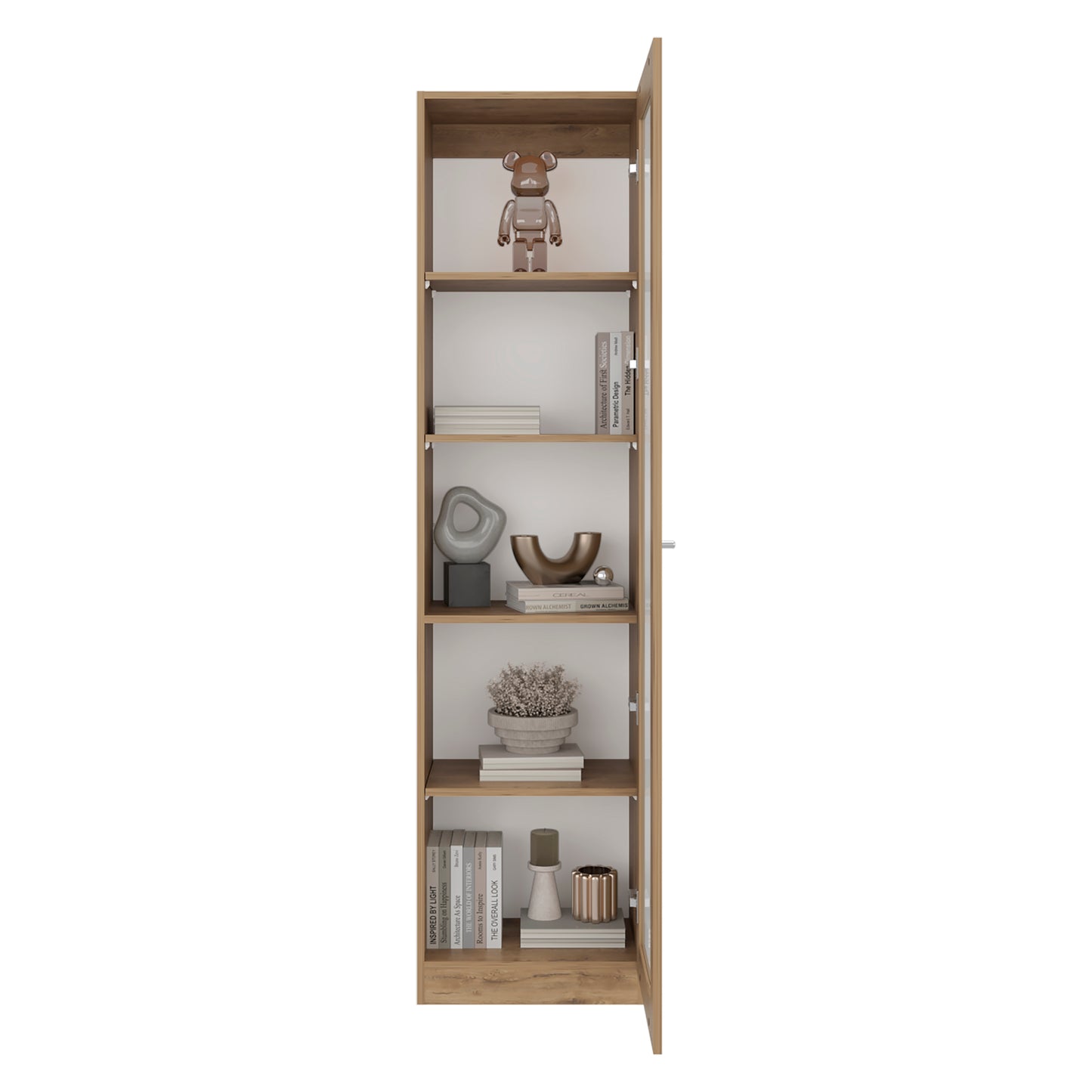Estante Vitrina E6 Home E Una Puerta, Macadamia