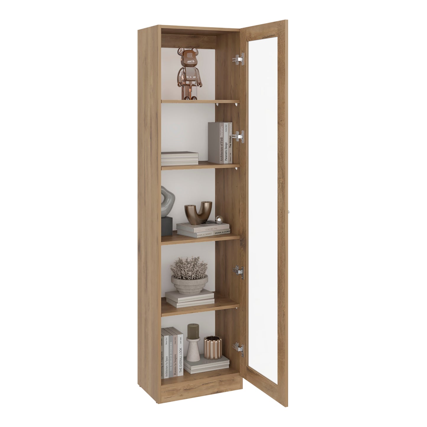 Estante Vitrina E6 Home E Una Puerta, Macadamia