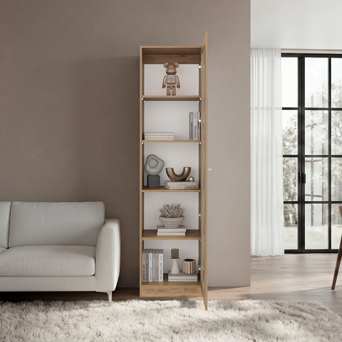 Estante Vitrina E6 Home E Una Puerta, Macadamia (vista 2)