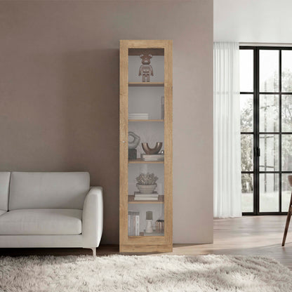 Estante Vitrina E6 Home E Una Puerta, Macadamia