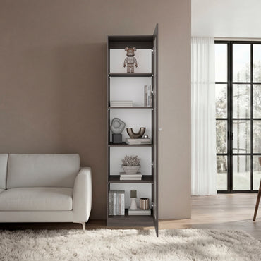 Estante Vitrina E6 Home E Una Puerta, Milan y Blanco