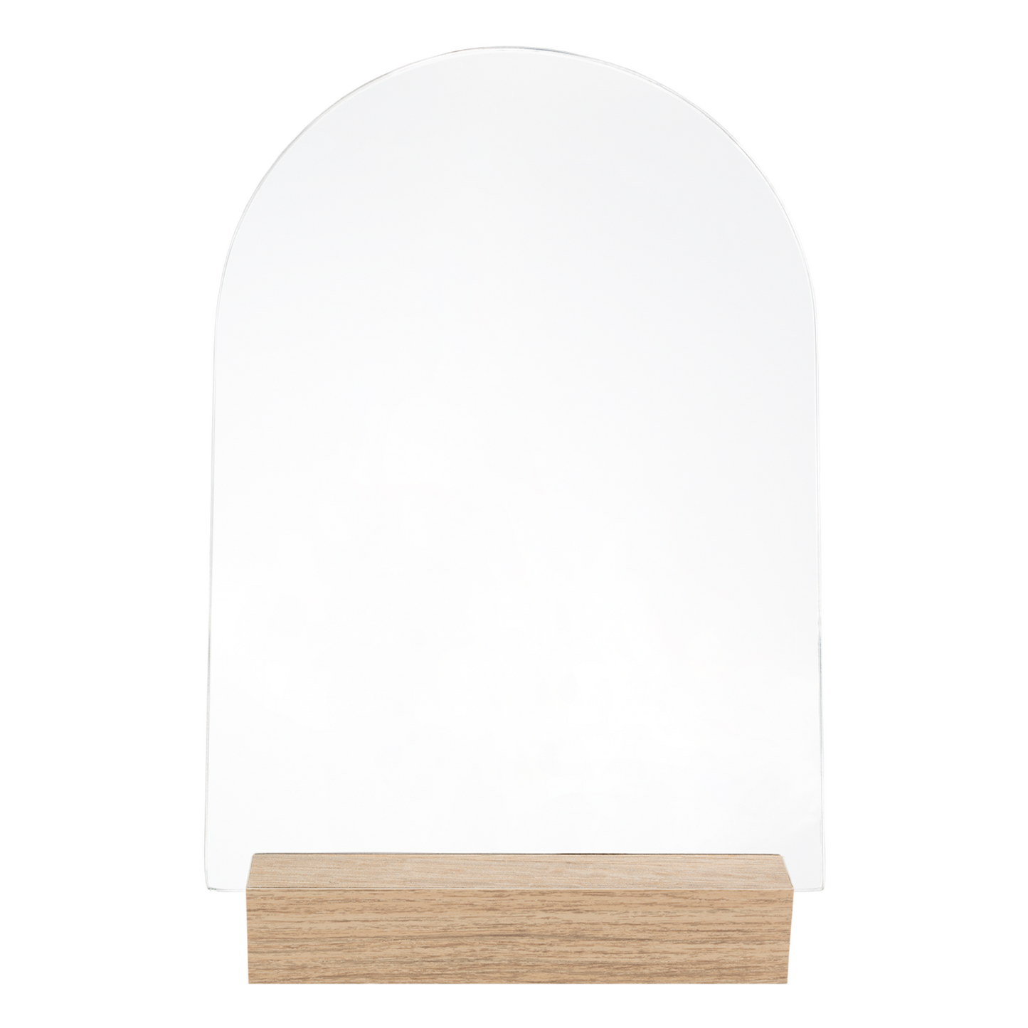 Espejo Noruega Superior Circular, Con Base De Madera