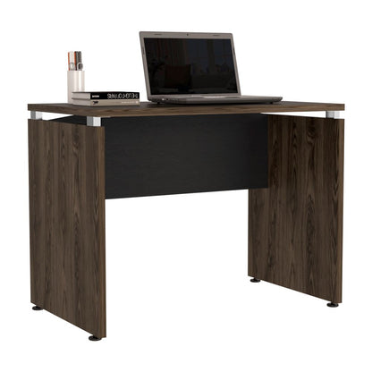 Mesa Escritorio Home Office Color Negro Soft y Coñac Para Oficina