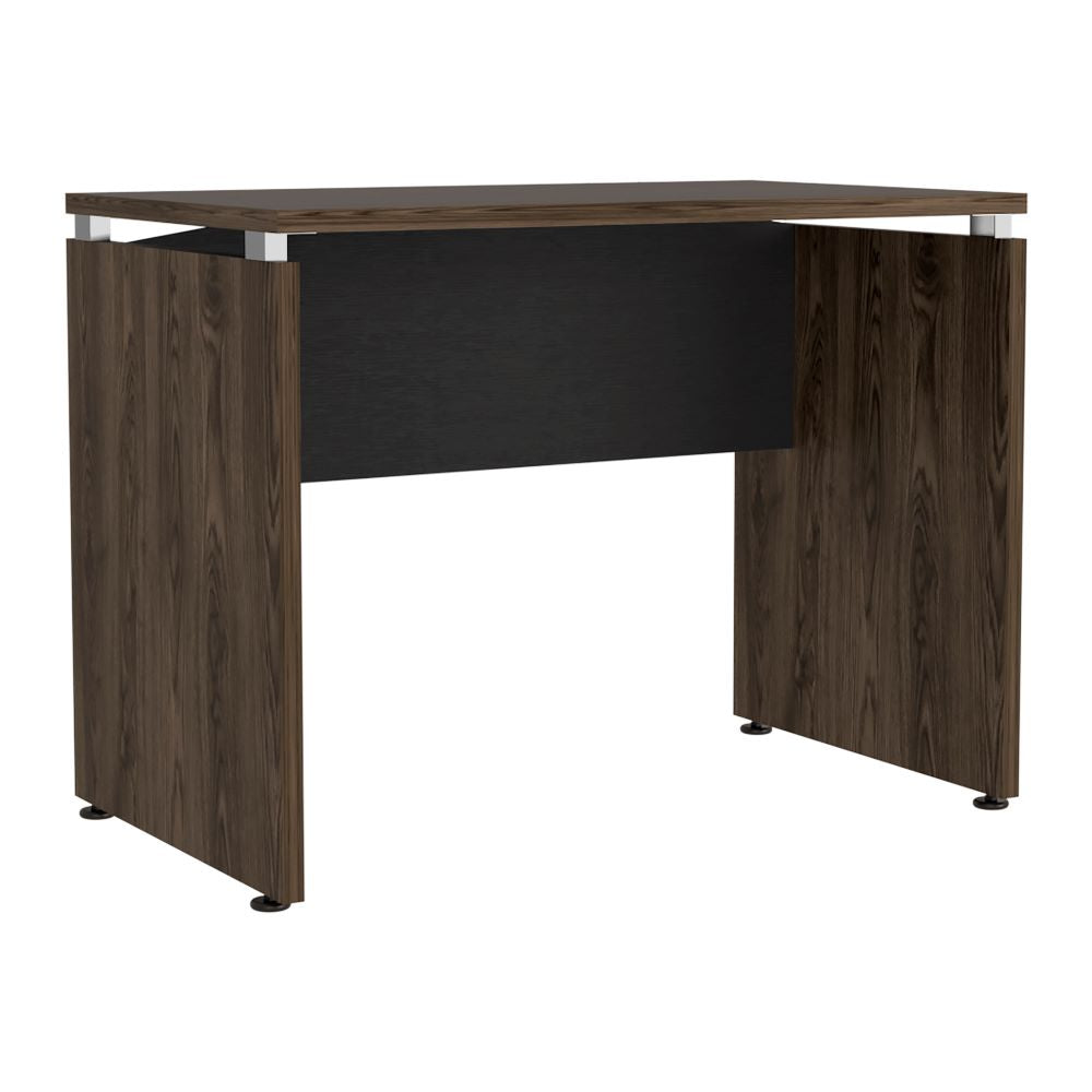 Mesa Escritorio Home Office Color Negro Soft y Coñac Para Oficina