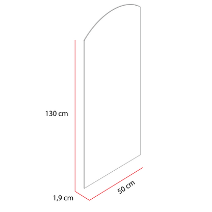 Espejo Oporto Rectangular, Superior Circular