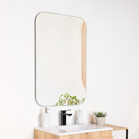 Espejo Rectangular Con Bordes Redondeados, FM Furniture