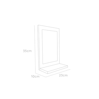 Espejo Shaver, Con Marco Y Repisa