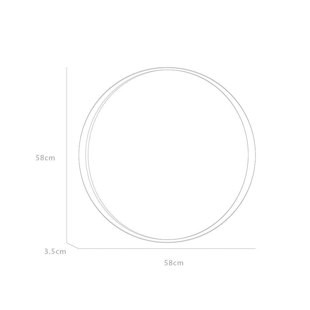 Espejo Circular D58 Marco Metalico, Dorado (vista 13)