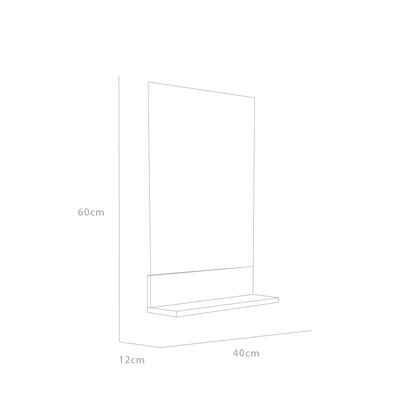 Espejo Lilo Rectangular Repisa De Madera (vista 11)