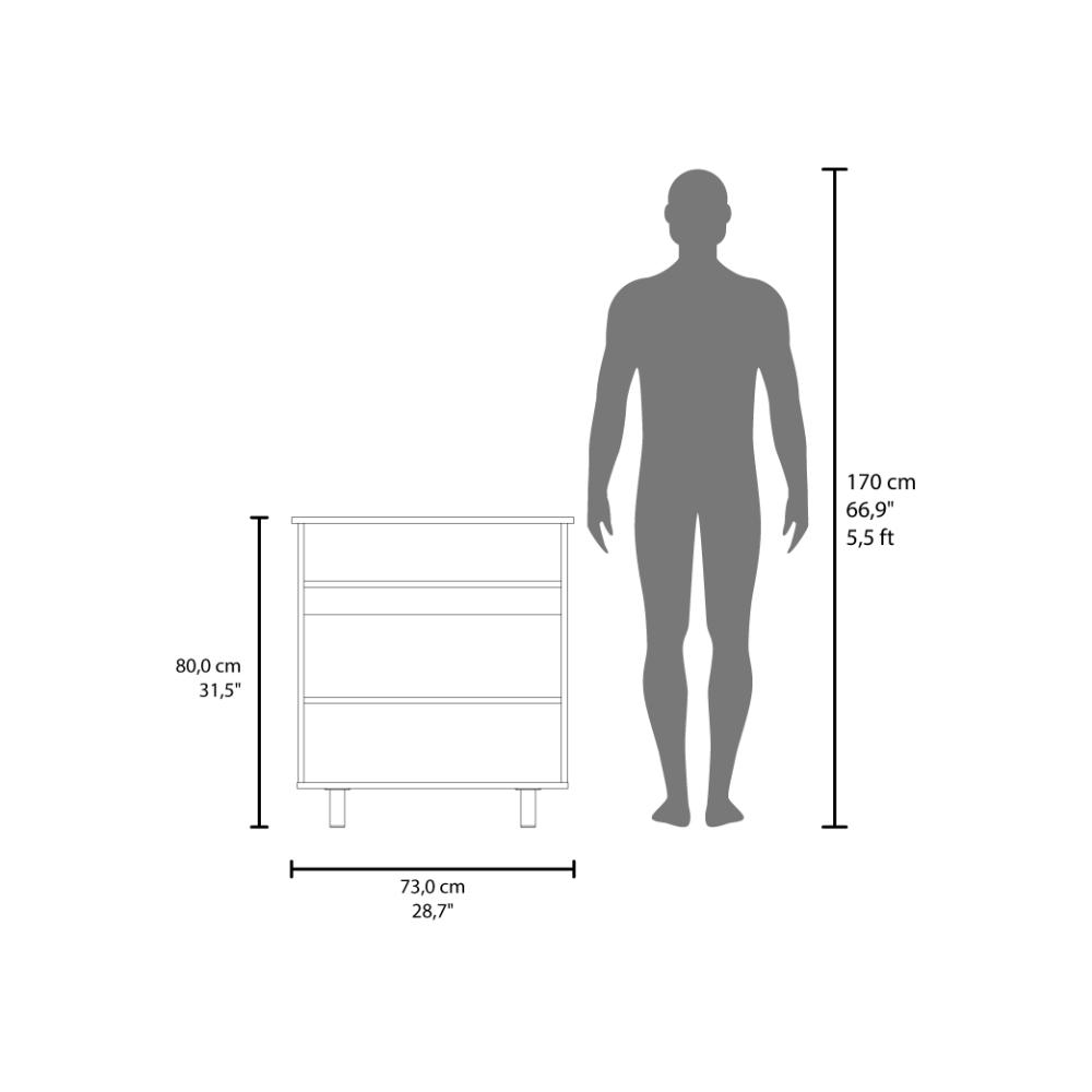 Mesa de Cocina Lona, Blanco Duqueza y Fresno Europeo, con 2 puertas abatibles y espacio para microondas