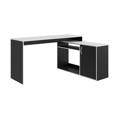 Escritorio Gamer Una Puerta Axis, Negro y Blanco