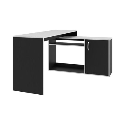 Escritorio Gamer Una Puerta Axis, Negro y Blanco
