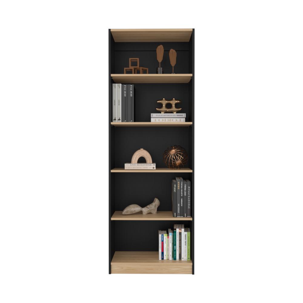 Estante Organizador De Libros, Negro Y Café Claro