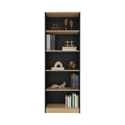 Estante Organizador De Libros, Negro Y Café Claro