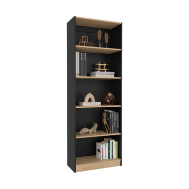 Estante Organizador De Libros, Negro Y Café Claro