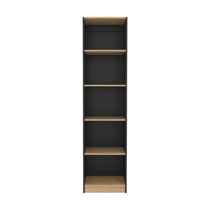 Biblioteca Home E2, Wengue y Fresno Europeo, con Cinco Entrepaños