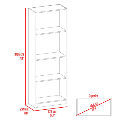 Estante Tres Repisas Home E1, Wengue Y Milan