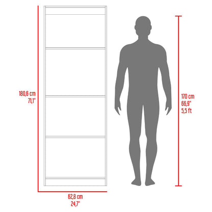 Estante Tres Repisas Home E1, Wengue Y Milan