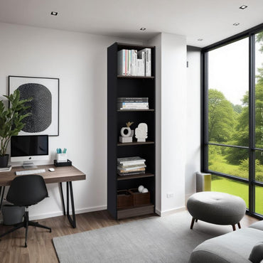 Estante Cuatro Repisas Home E2, Wengue Y Milan