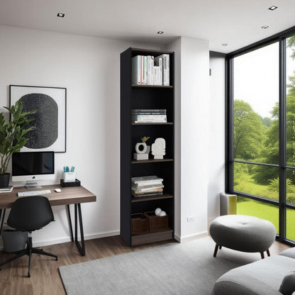 Estante Cuatro Repisas Home E2, Wengue Y Milan