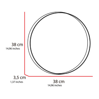 Espejo Circular Bela Marco Metalico Dorado
