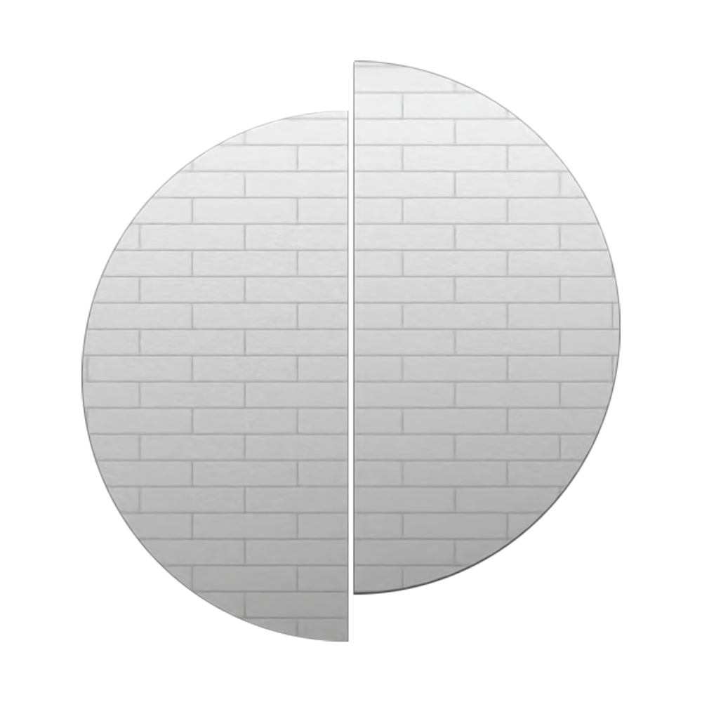 Set De Dos Espejos Divididos Rimini Redondos