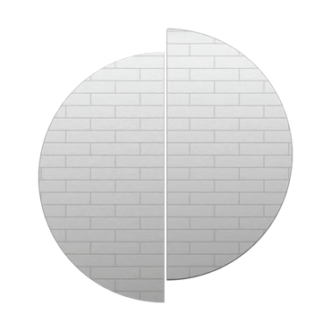 Set De Dos Espejos Divididos Rimini Redondos