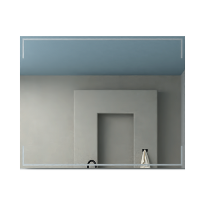 Espejo Terranova Rectangular, Sandblasting Diseño Marco