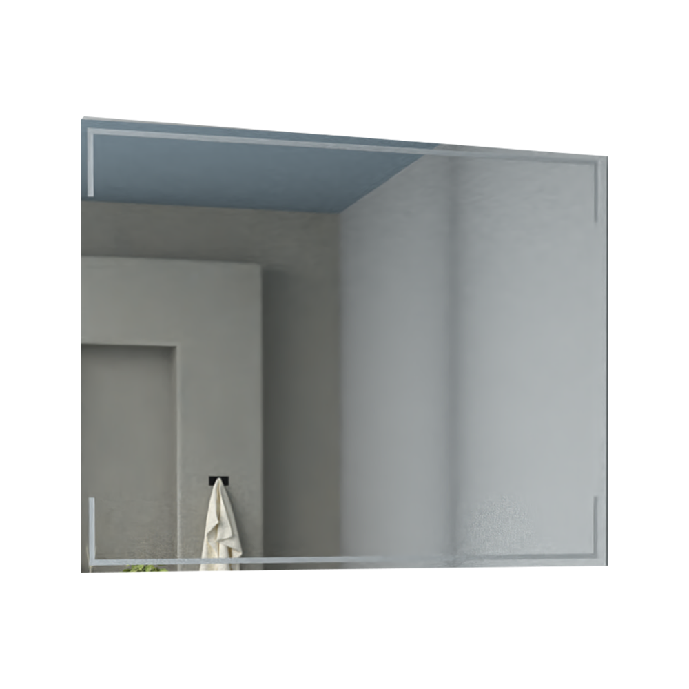 Espejo Terranova Rectangular, Sandblasting Diseño Marco
