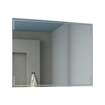 Espejo Terranova Rectangular, Sandblasting Diseño Marco