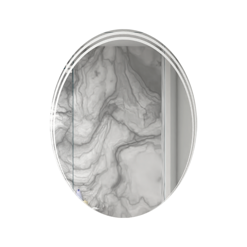 Espejo Zahara, con forma ovalada