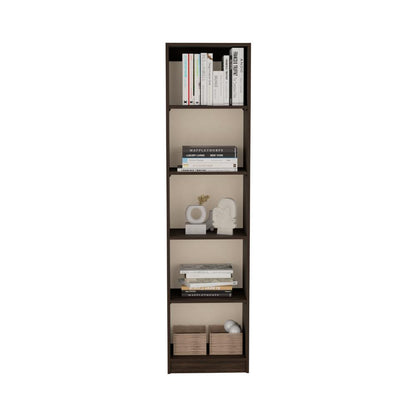Biblioteca Up, Nogal y Toquilla, con espacio para libros y objetos decorativos