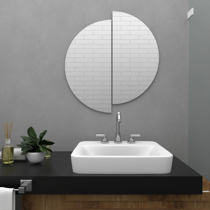 Set De Dos Espejos Divididos Rimini Redondos