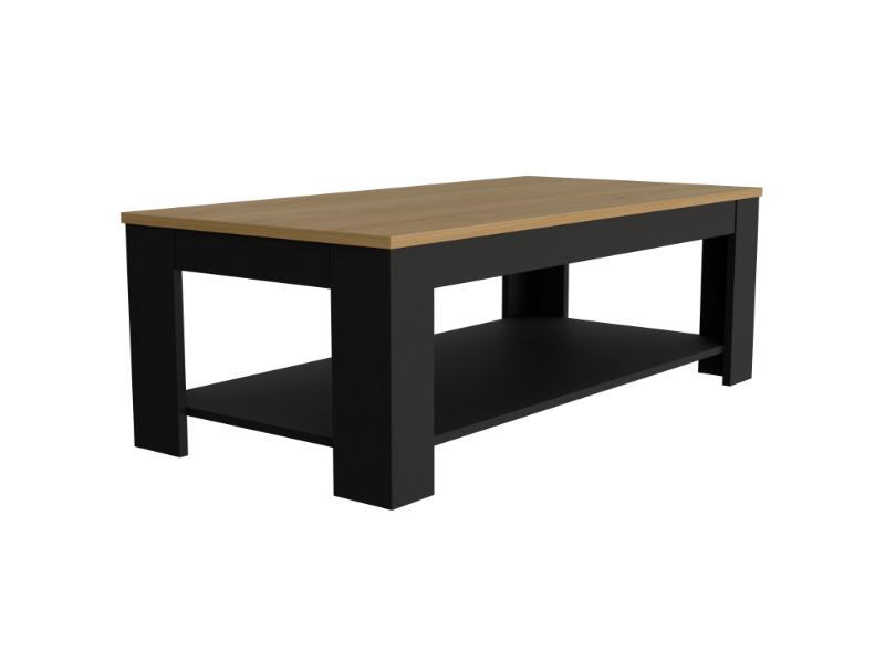 Mesa De Centro, Cafe Claro Y Negro