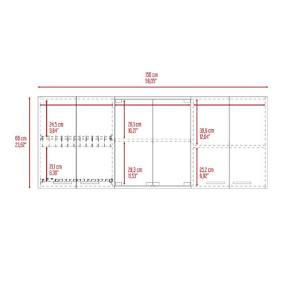 Gabinete Superior Vega, Blanco Duqueza, con amplio espacios espacios para guardar utensilios de cocina (vista 8)