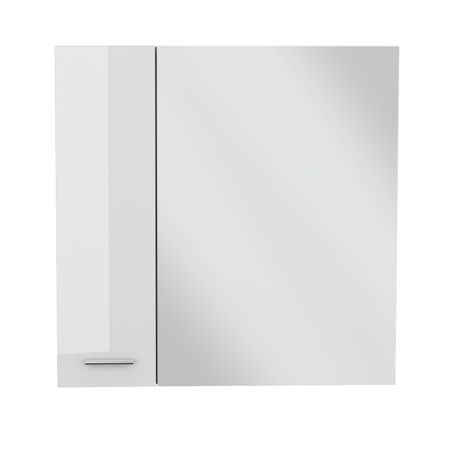Gabinete De Baño Sines, Blanco High Gloss y Blanco Mqz