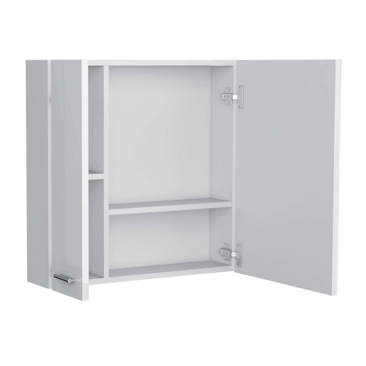 Gabinete De Baño Sines, Blanco High Gloss y Blanco Mqz