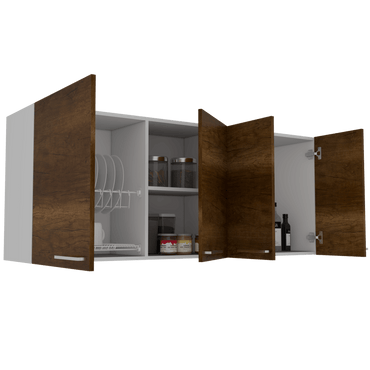 Gabinete Superior Ursa color Blanco y Cobre para Cocina.