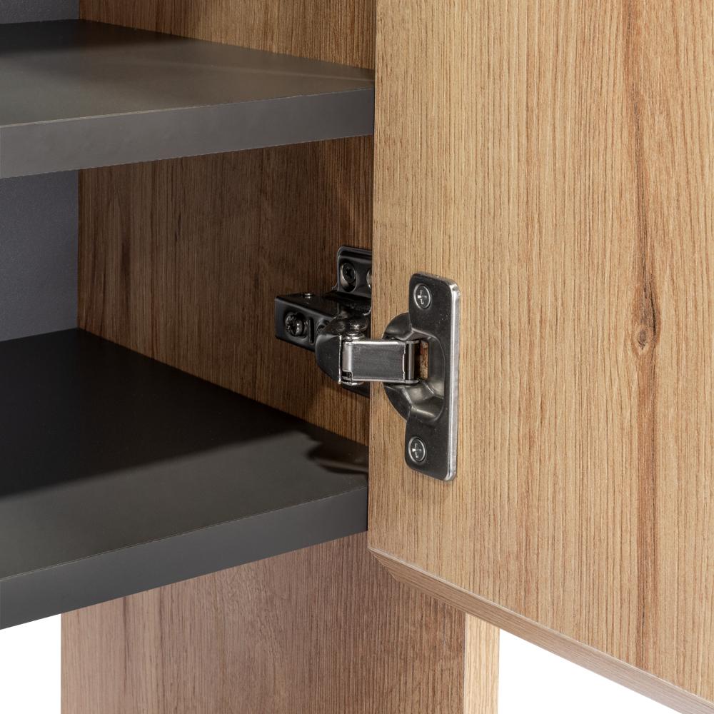 Botiquin Para Baño Ventus Con Espejo, Duna Y Plomo