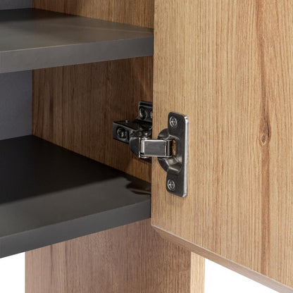 Botiquin Para Baño Ventus Con Espejo, Duna Y Plomo
