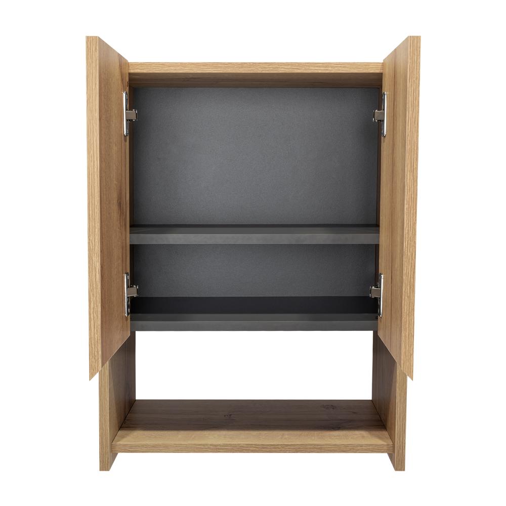 Botiquin Para Baño Ventus Con Espejo, Duna Y Plomo