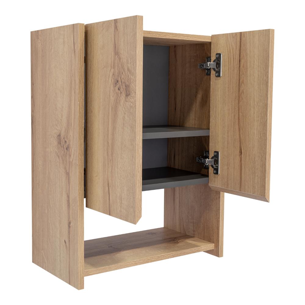 Botiquin Para Baño Ventus Con Espejo, Duna Y Plomo