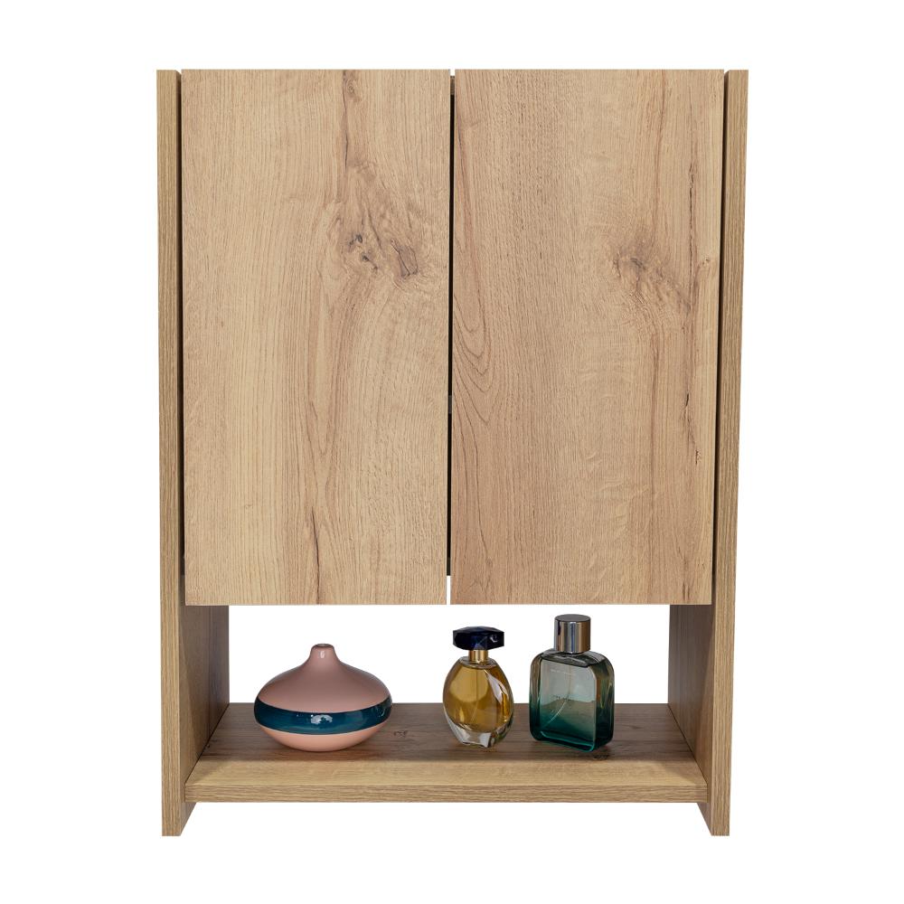 Botiquin Para Baño Ventus Con Espejo, Duna Y Plomo