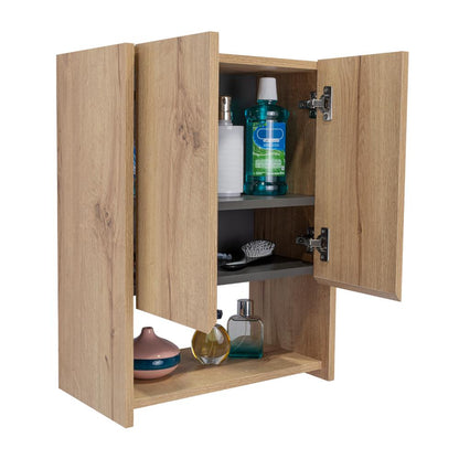 Botiquin Para Baño Ventus Con Espejo, Duna Y Plomo