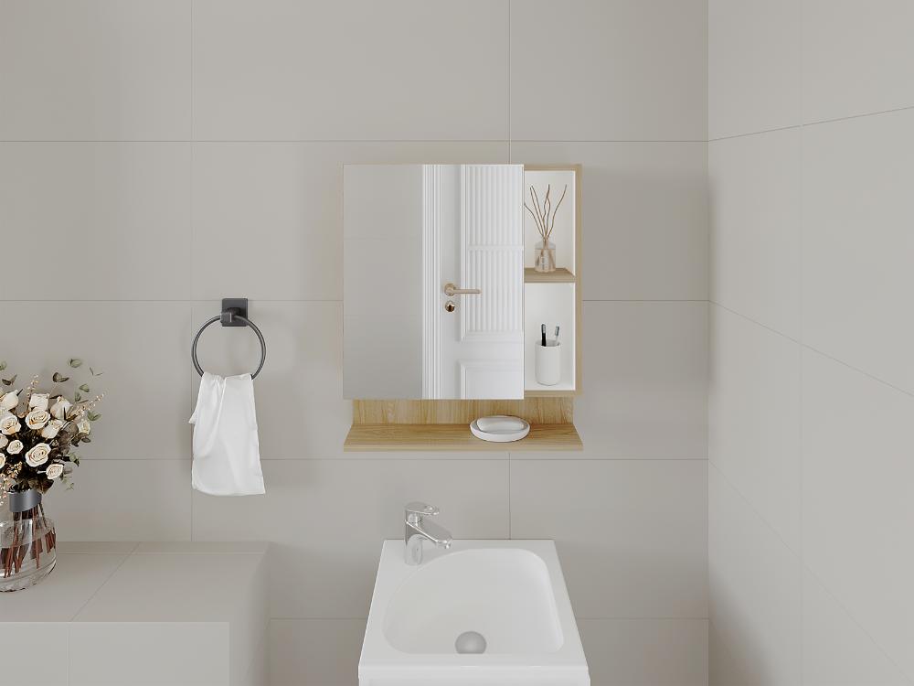 Gabinete De Baño Chloe, Fresno y Blanco
